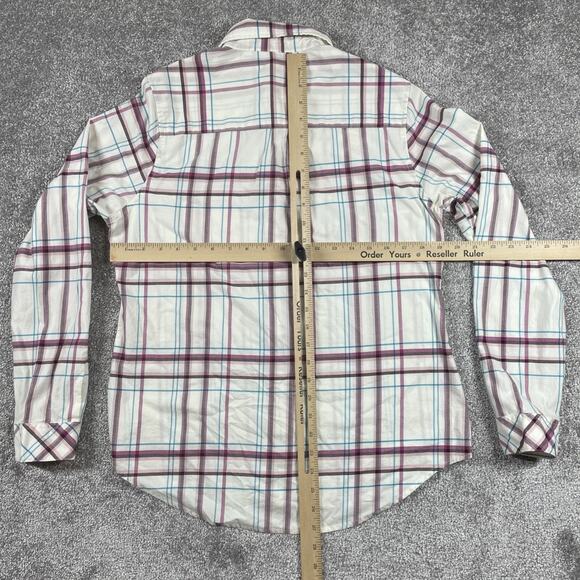 Pendleton Flannel Shirt Womens Medium Plaid Outdoors Fall Button Up White - Picture 7 of 11